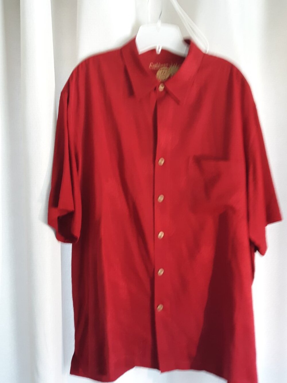 Caribbean Pineapple 100% Silk SS Shirt –EUC Mens XL